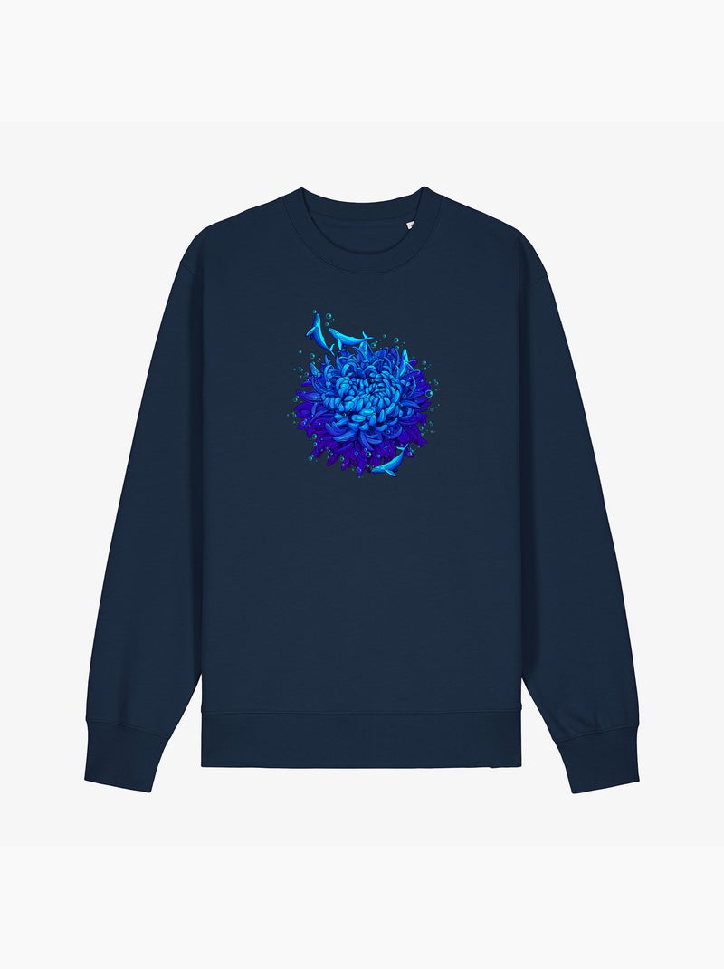 Sudadera Mujer - SEA FLOWER Azul marino - Kiabi