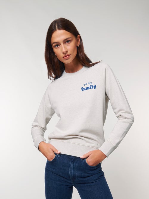 Sudadera Mujer - WE ARE FAMILY COEUR - Kiabi