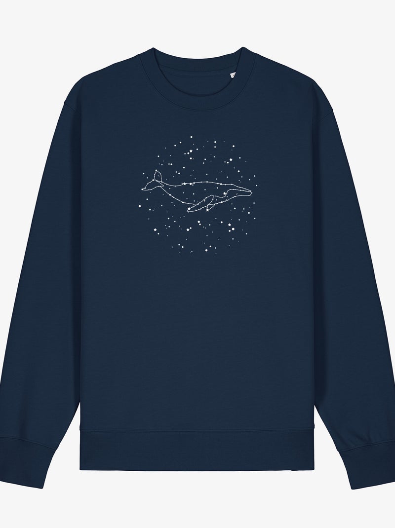 Sudadera Mujer - WHALE CONSTELLATION Azul marino - Kiabi