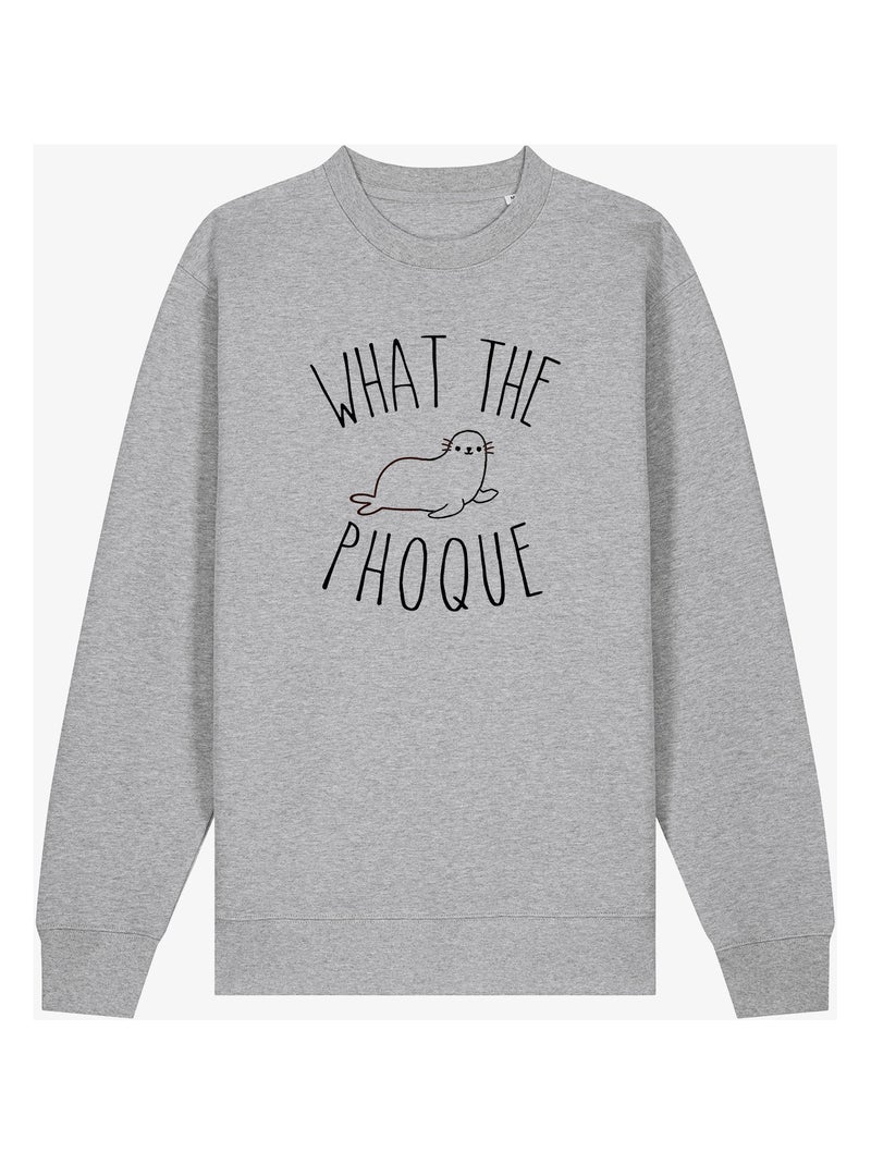 Sudadera Mujer - WHAT THE PHOQUE Gris jaspeado - Kiabi