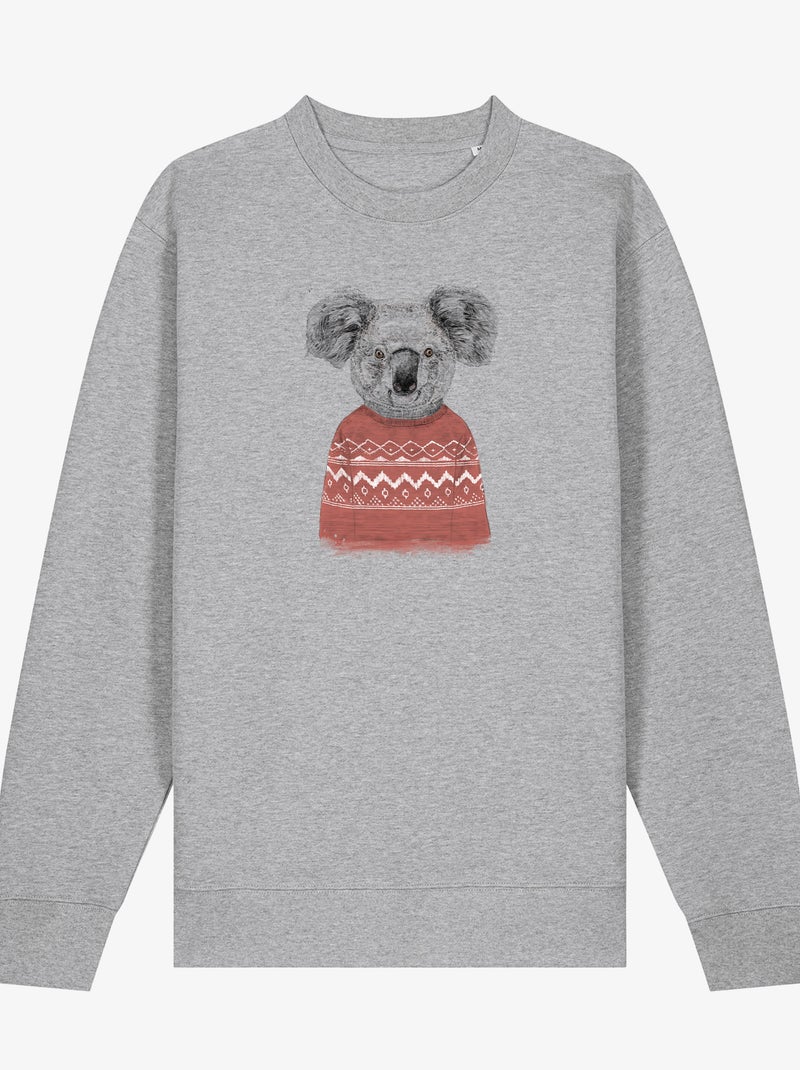 Sudadera Mujer - WINTER KOALA RED Gris jaspeado - Kiabi