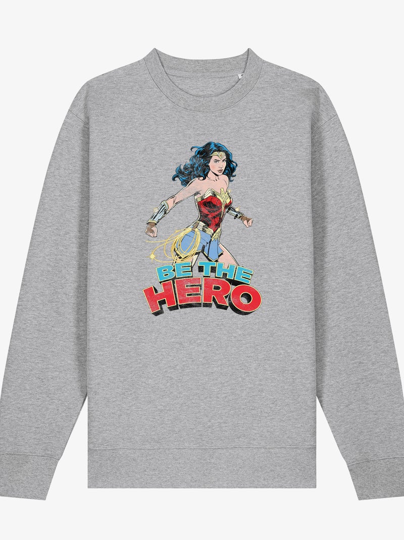 Sudadera Mujer - WONDER WOMAN BE THE HERO 2 Gris jaspeado - Kiabi
