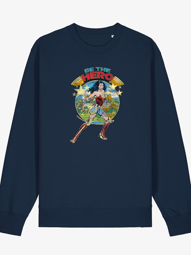 Sudadera Mujer - WONDER WOMAN BE THE HERO Azul marino - Kiabi