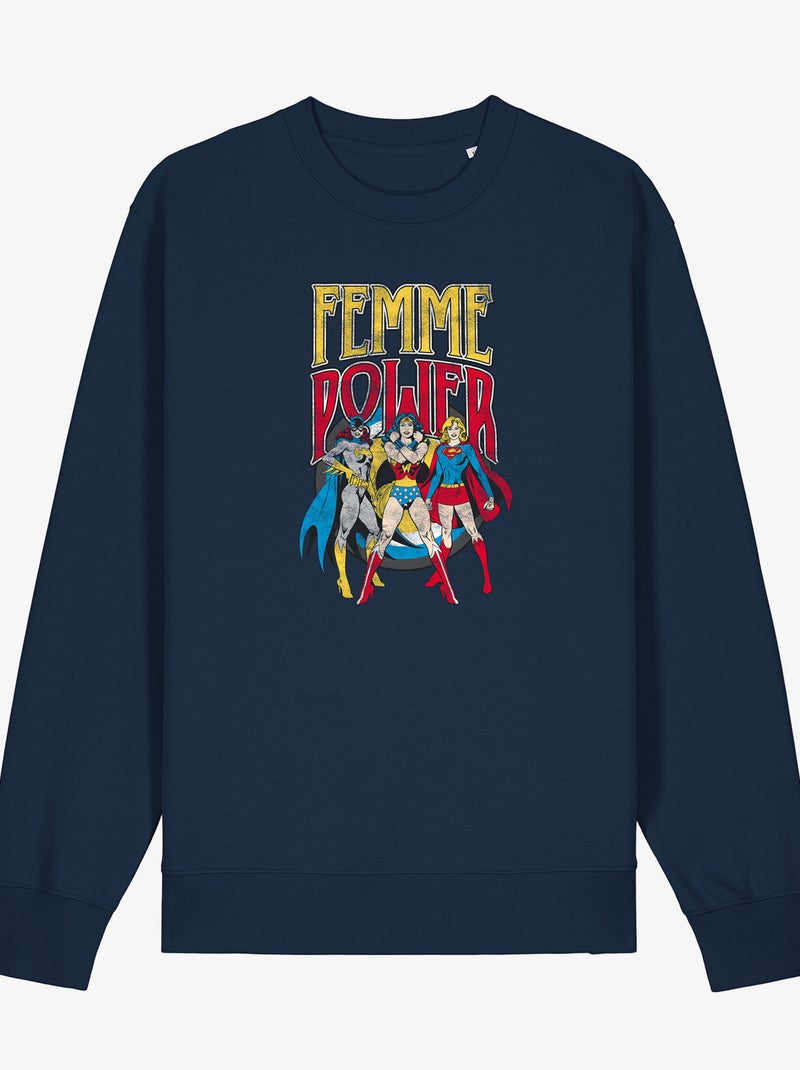 Sudadera Mujer - WONDER WOMAN Mujer POWER Azul marino - Kiabi