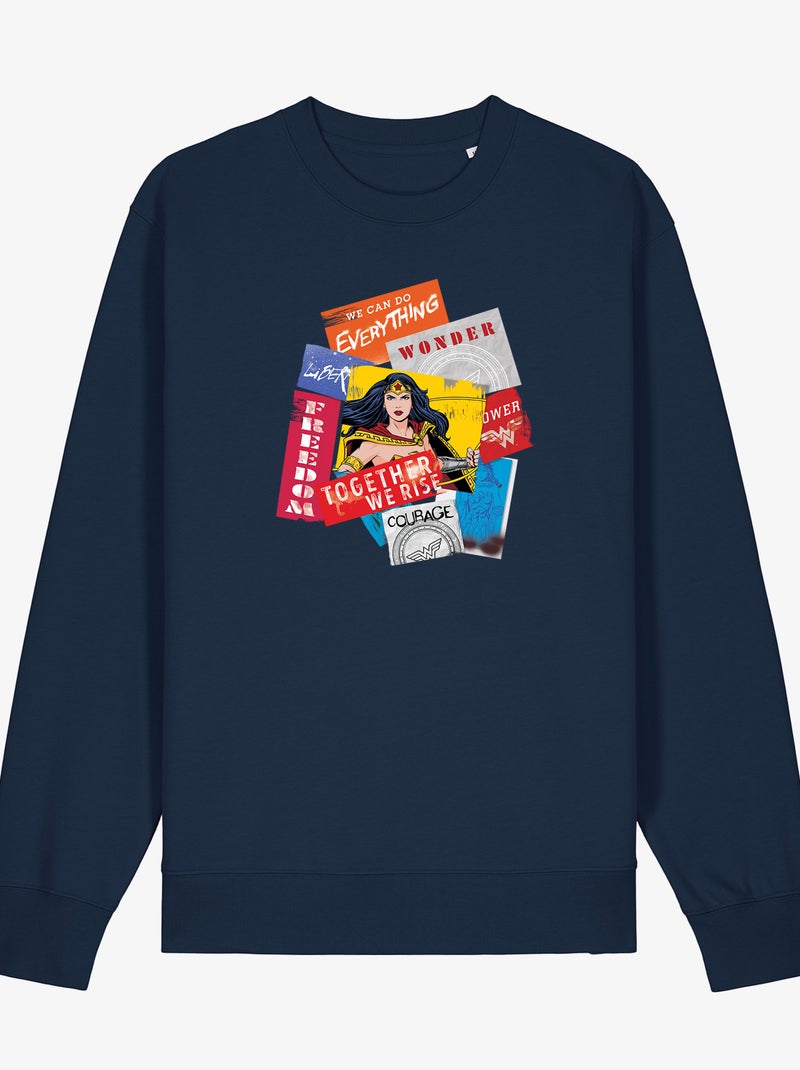 Sudadera Mujer - WONDER WOMAN TOGETHER WE RISE Azul marino - Kiabi