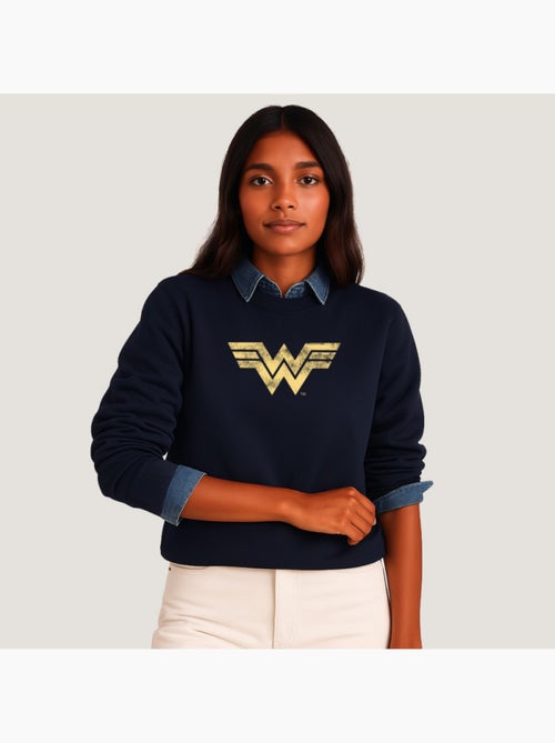 Sudadera Mujer - WONDER WOMAN VINTAGE LOGO - Kiabi Sudadera Mujer - WONDER WOMAN VINTAGE LOGO - Kiabi