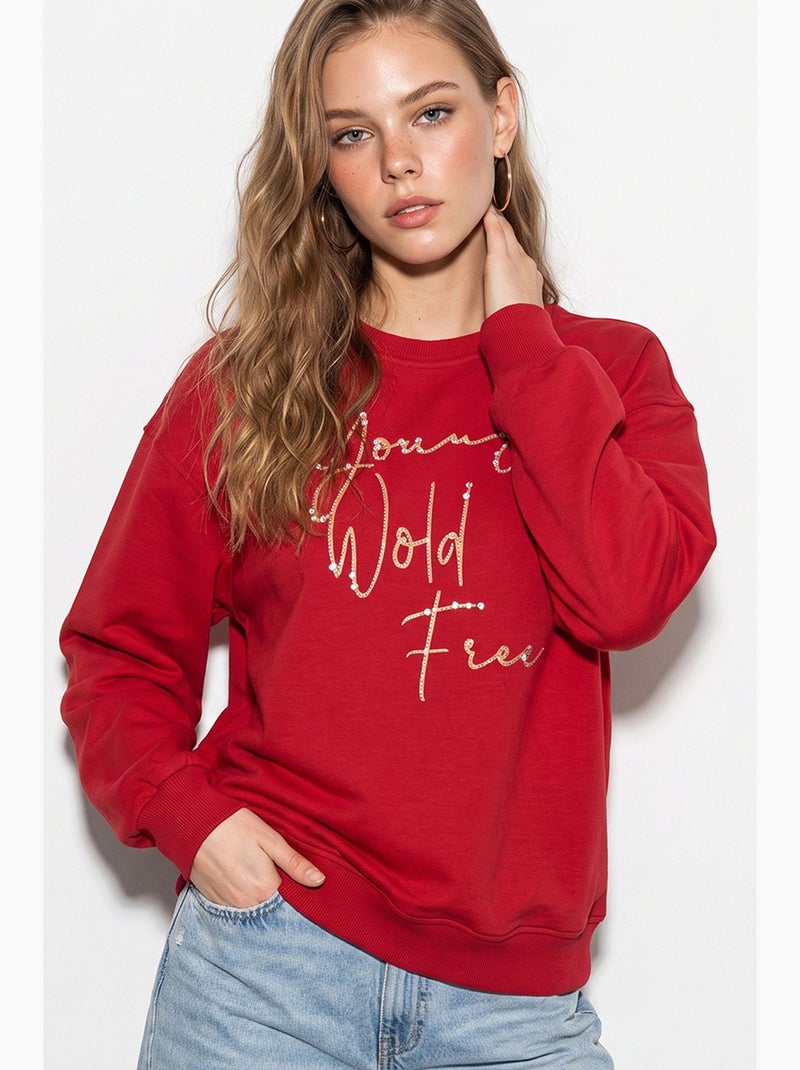 Sudadera mujer lucci Rojo - Kiabi