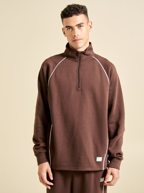 Sudadera multideporte con cuello de camionero con cremallera - (ekstract) - Kiabi