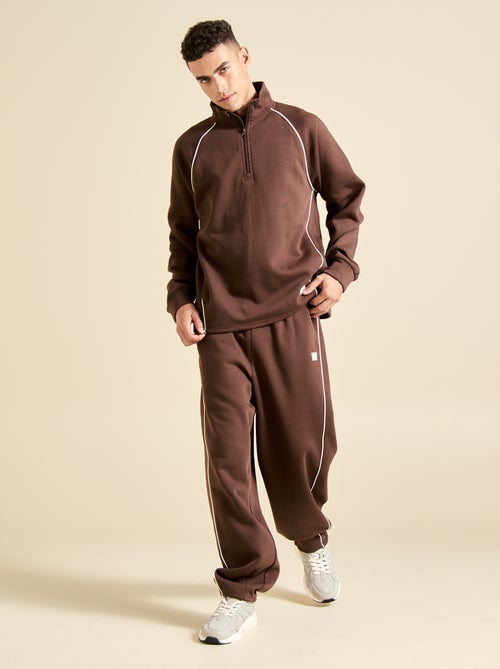 Sudadera multideporte con cuello de camionero con cremallera - (ekstract) - Kiabi