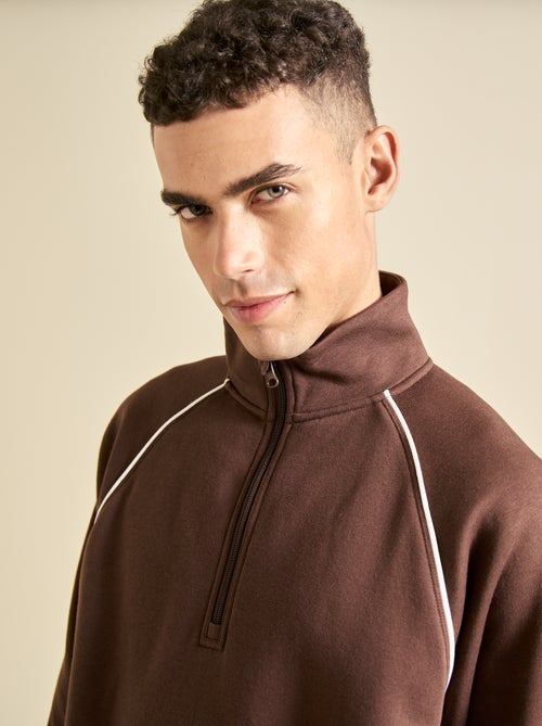 Sudadera multideporte con cuello de camionero con cremallera - (ekstract) - Kiabi