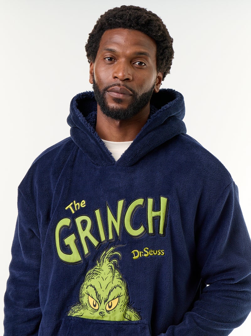 Sudadera navideña con capucha 'El Grinch' Azul - Kiabi