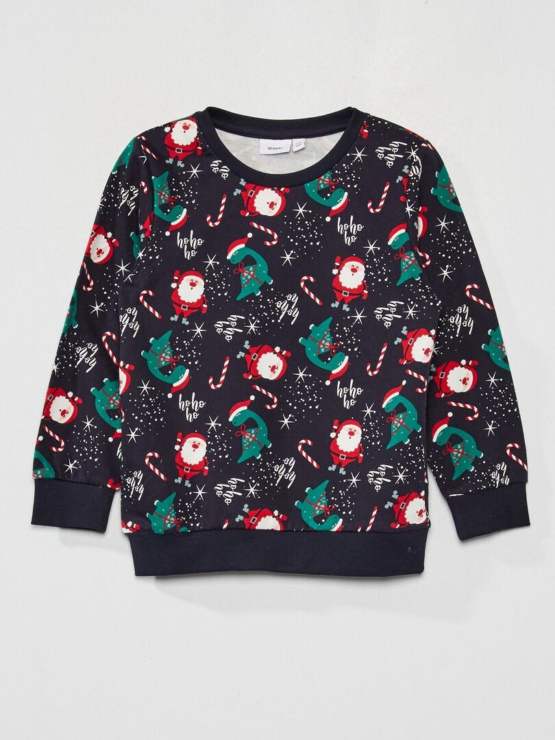 Sudadera navideña de felpa azul marino Kiabi 12.00€