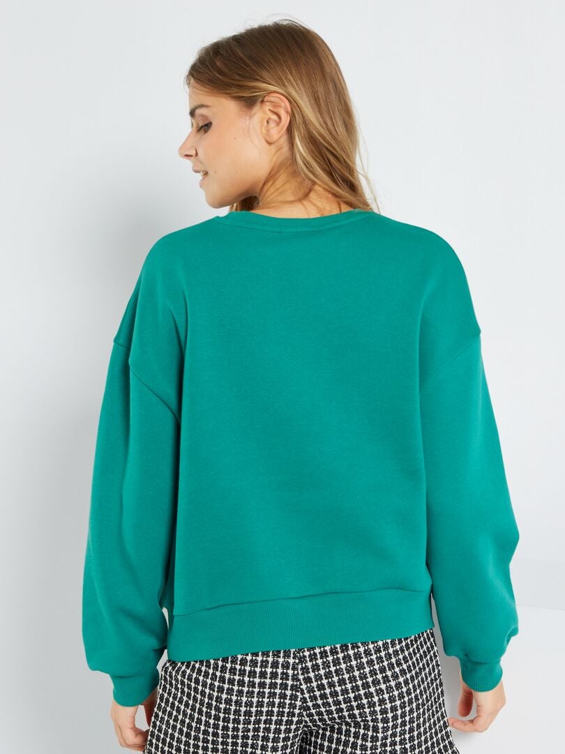 Sudadera navideña de felpa VERDE - Kiabi