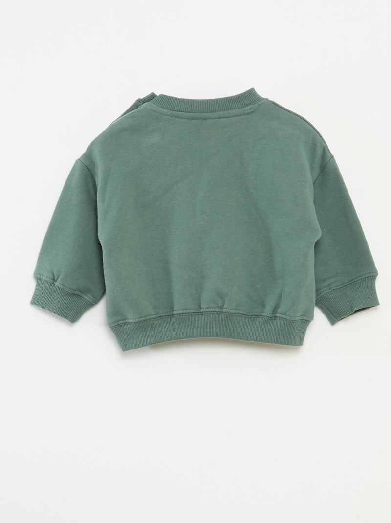 Sudadera navideña estampada 'Disney' 'Stitch' de algodón Verde - Kiabi