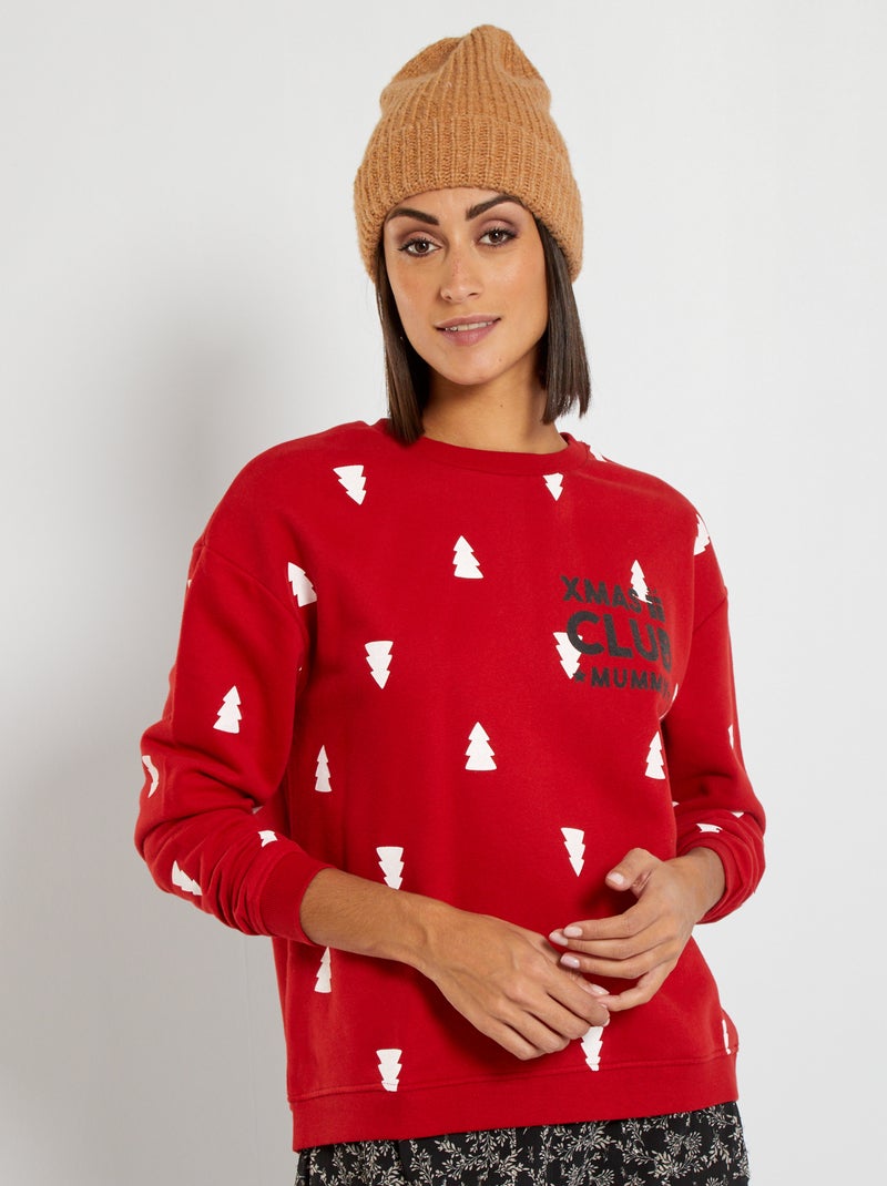 Sudadera navideña ROJO - Kiabi