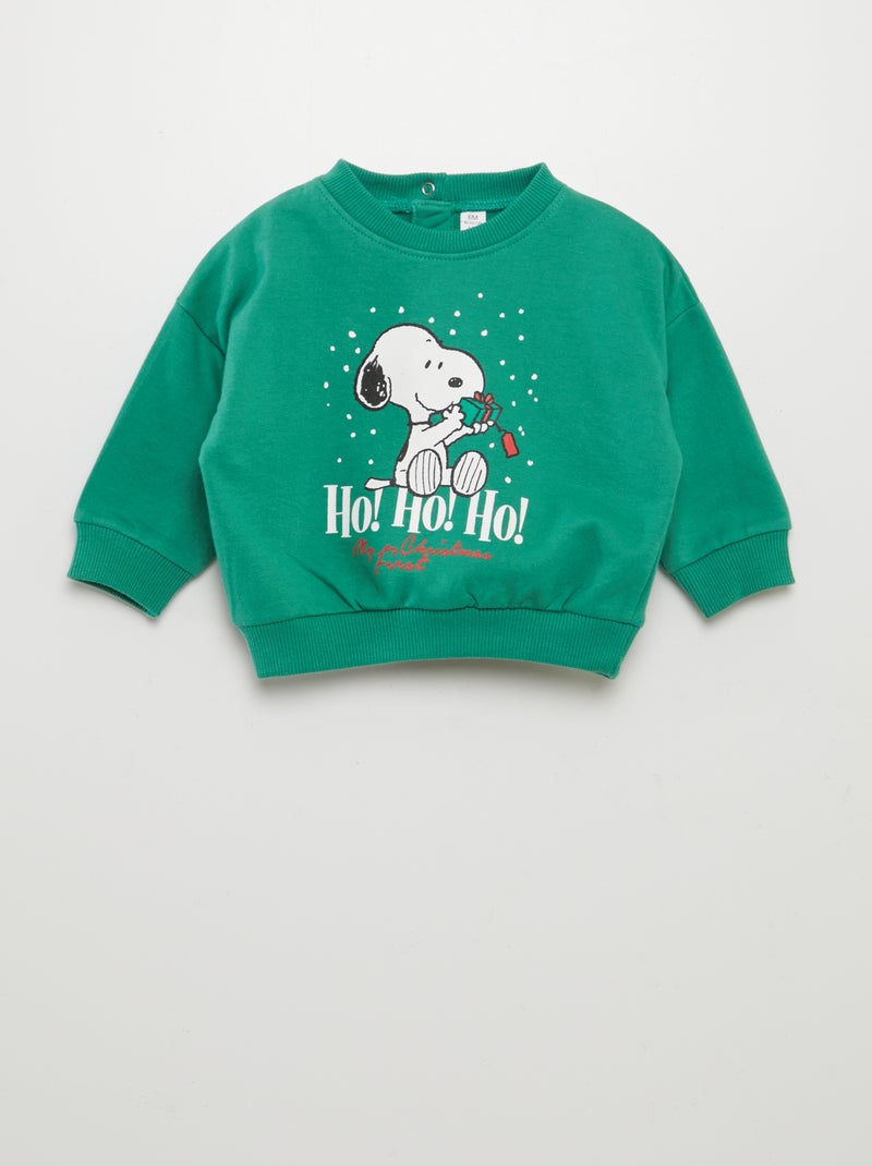 Sudadera navideña 'Snoopy' VERDE - Kiabi
