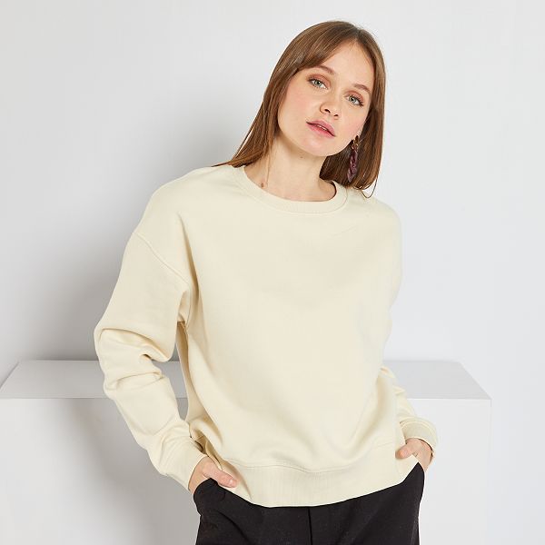 Sudadera oversize Mujer talla 34 a 48 - BEIGE - Kiabi - 10,00€