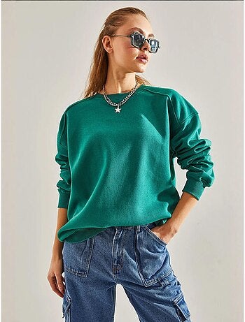 Sudadera oversize cepillada de tres hilos lucci