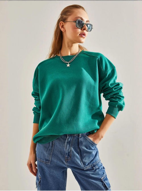 Sudadera oversize cepillada de tres hilos lucci - Kiabi