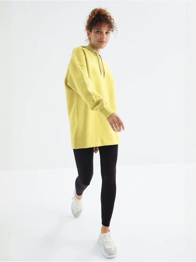 Sudadera oversize con bolsillo tommy Amarillo limón - Kiabi