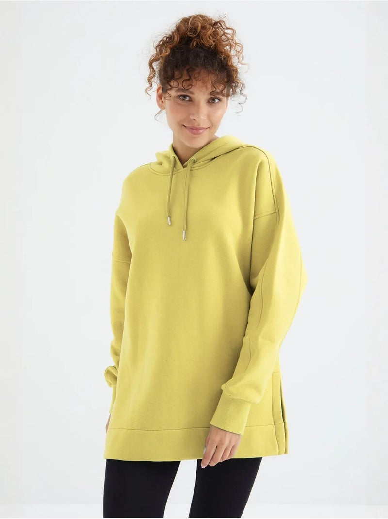 Sudadera oversize con bolsillo tommy Amarillo limón - Kiabi