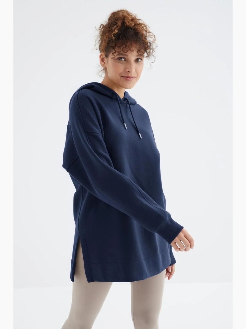 Sudadera oversize con bolsillo tommy Azul marino - Kiabi