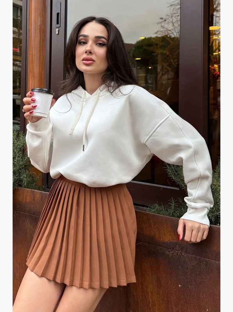 Sudadera oversize con bolsillo tommy Blanco roto - Kiabi