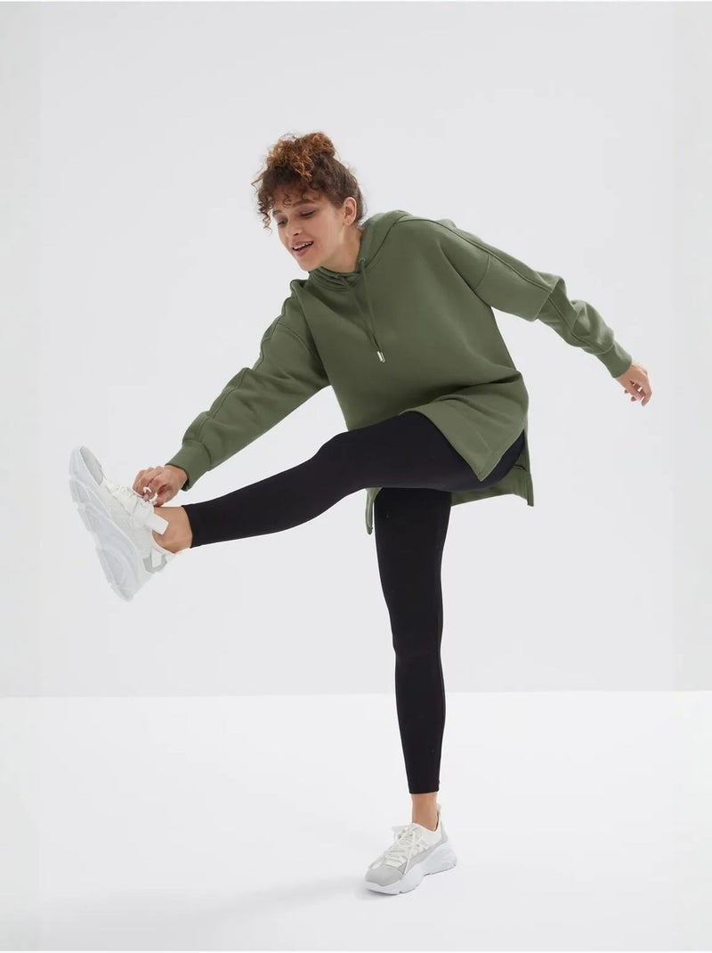 Sudadera oversize con bolsillo tommy Caqui - Kiabi