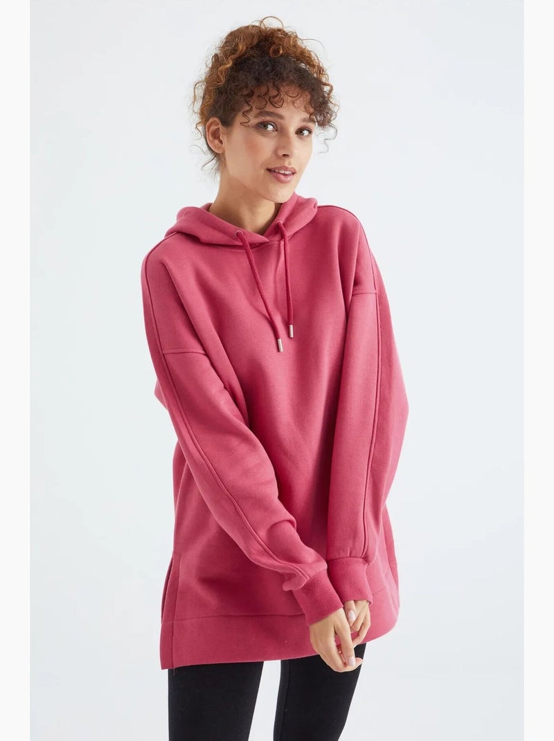 Sudadera oversize con bolsillo tommy Magenta - Kiabi