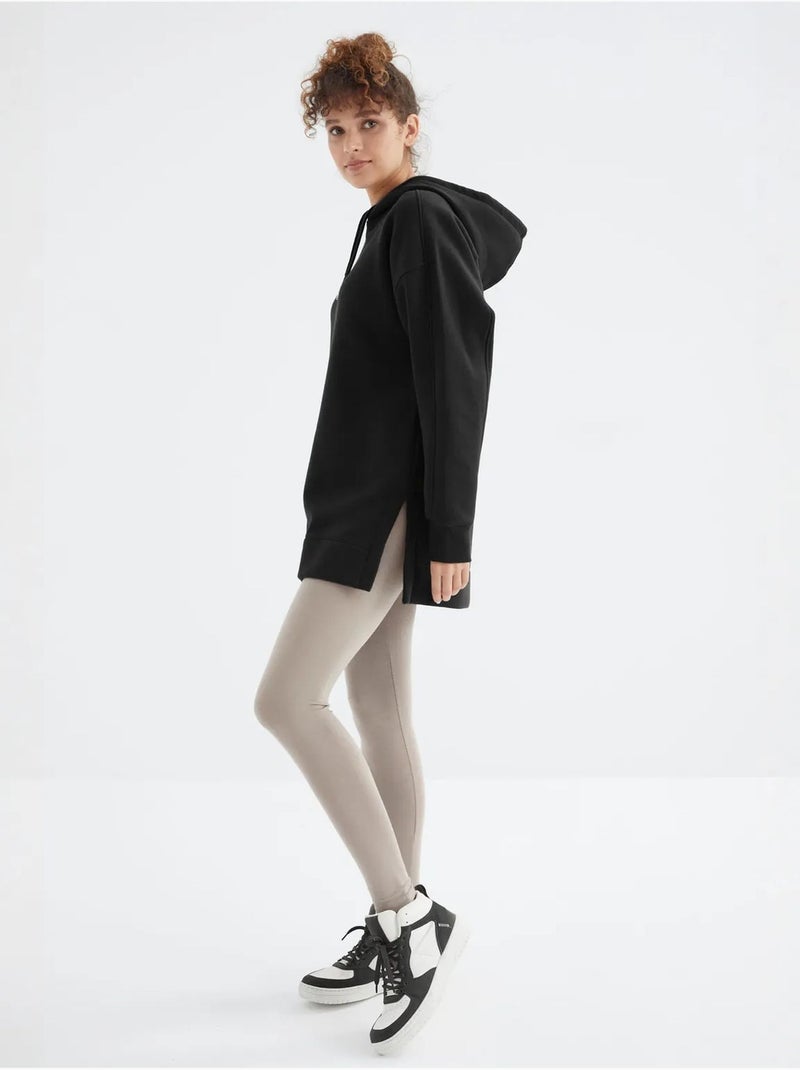 Sudadera oversize con bolsillo tommy Negro - Kiabi