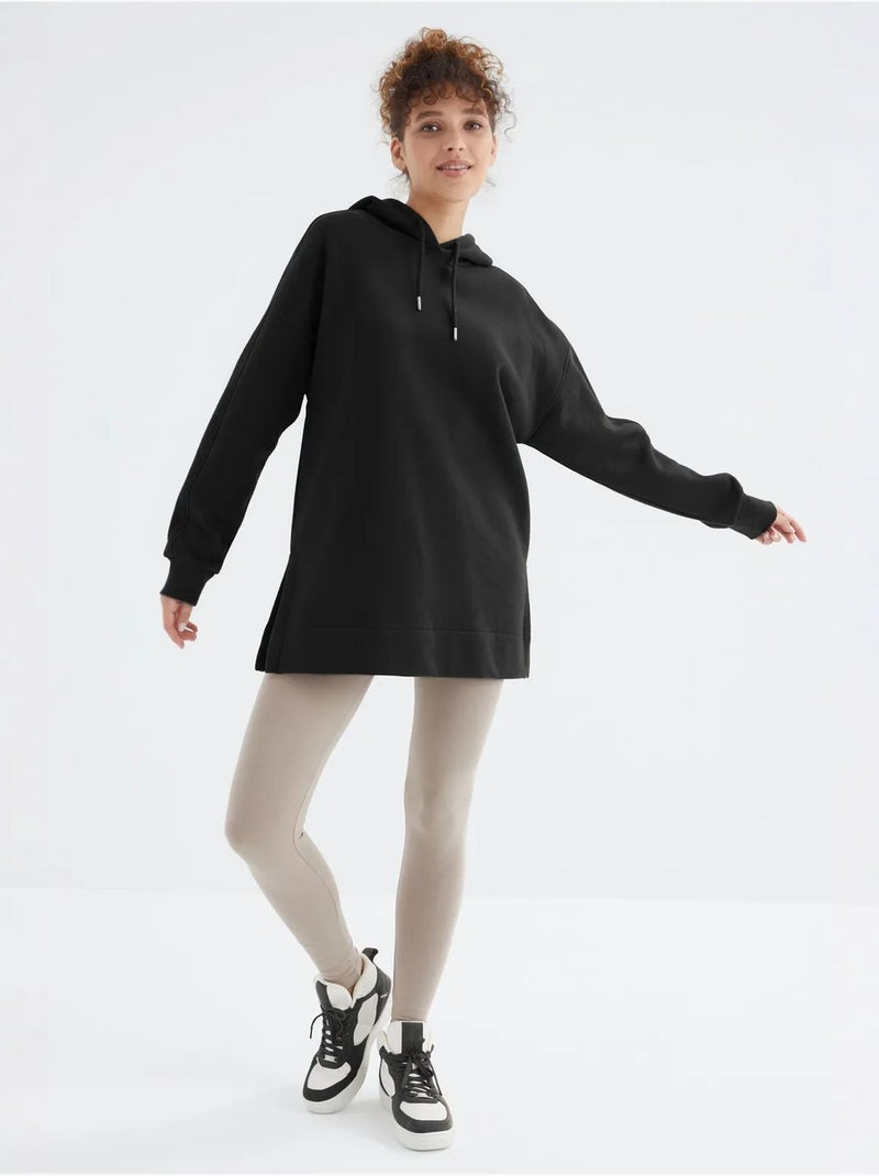 Sudadera oversize con bolsillo tommy Negro - Kiabi