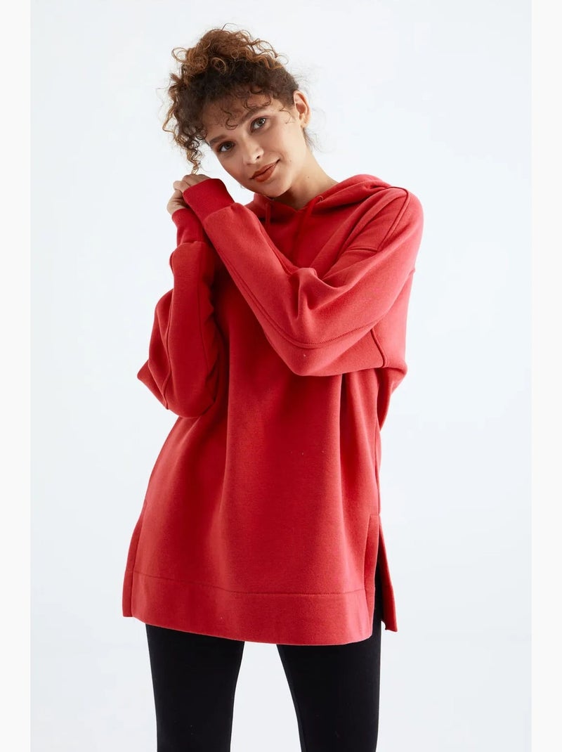 Sudadera oversize con bolsillo tommy Rojo - Kiabi