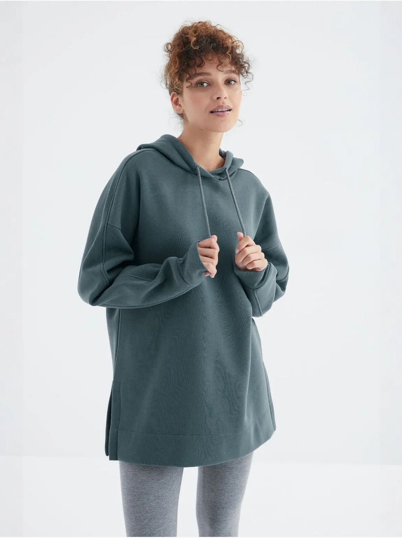 Sudadera oversize con bolsillo tommy Verde botella - Kiabi