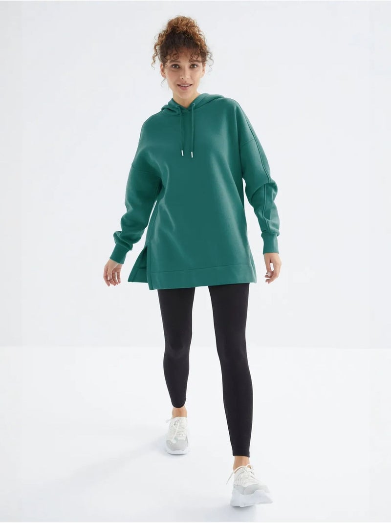 Sudadera oversize con bolsillo tommy Verde esmeralda - Kiabi