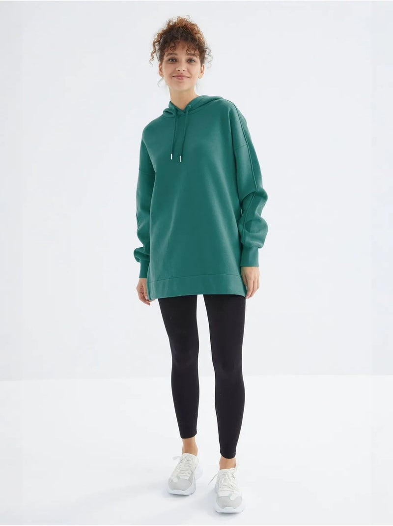 Sudadera oversize con bolsillo tommy Verde esmeralda - Kiabi