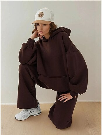 Sudadera oversize con capucha de corte holgado con bolsillo canguro hiccup