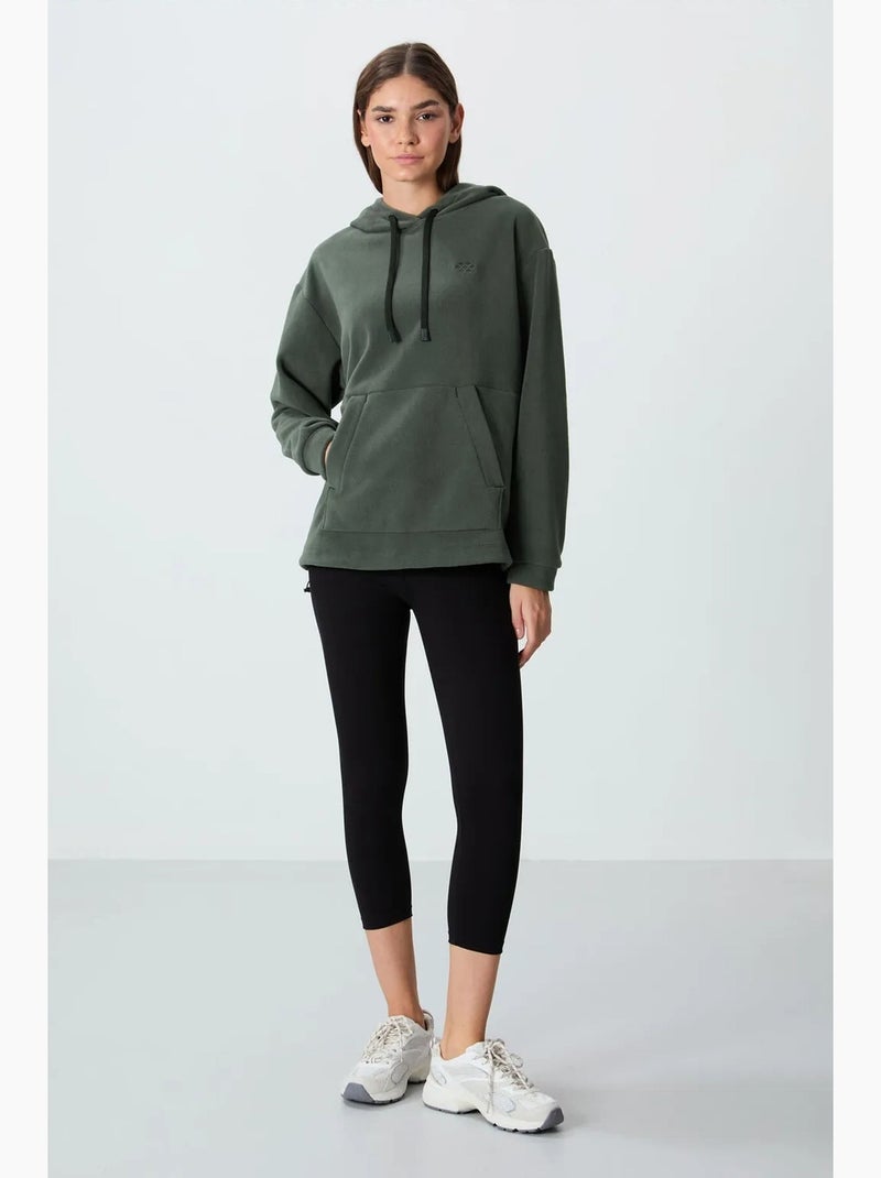 Sudadera oversize con capucha de felpa tommy Caqui - Kiabi