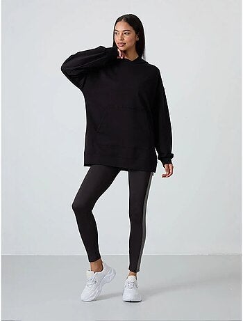 Sudadera oversize con capucha, estampado y bolsillo tommy