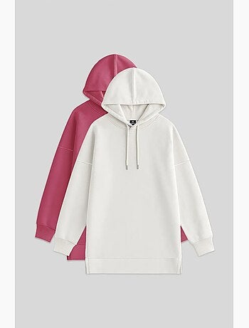 Sudadera oversize con capucha y bolsillo tommy