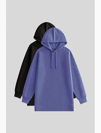 Sudadera oversize con capucha y bolsillo tommy