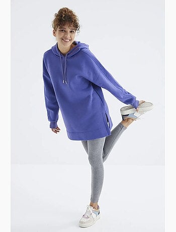 Sudadera oversize con capucha y bolsillo tommy