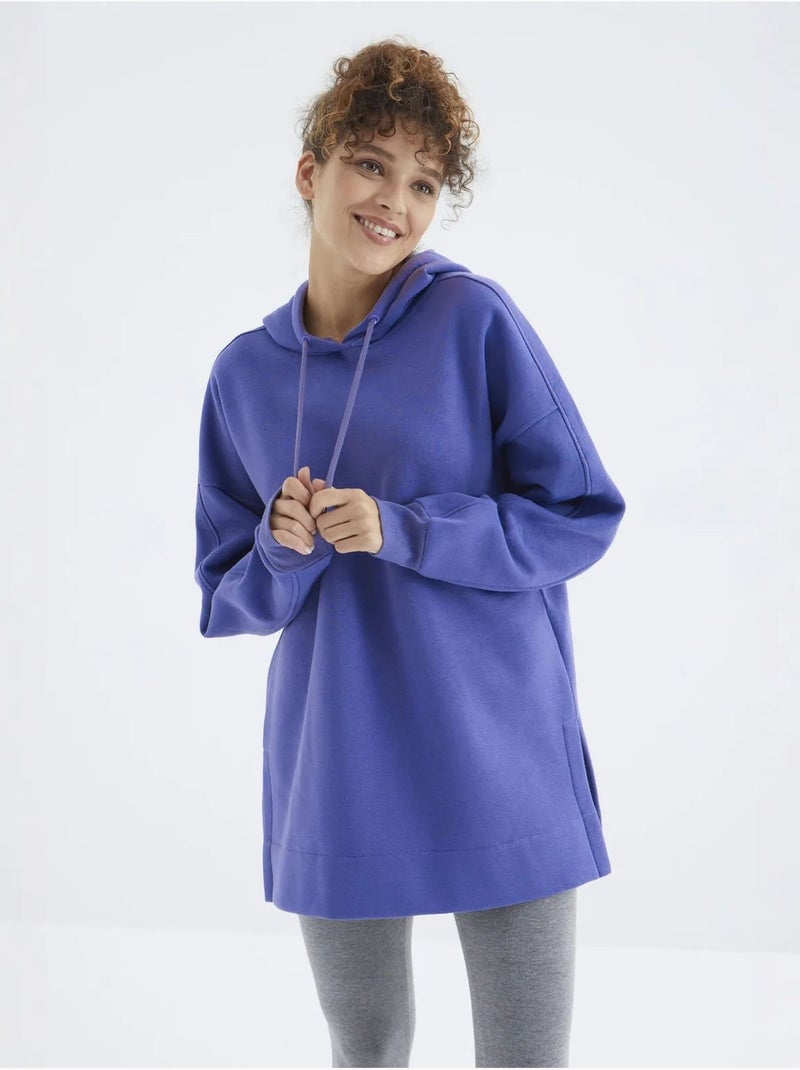 Sudadera oversize con capucha y bolsillo tommy Lavanda - Kiabi