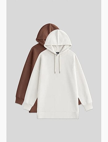 Sudadera oversize con capucha y bolsillo tommy