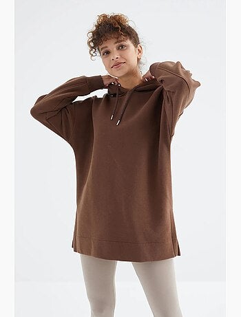 Sudadera oversize con capucha y bolsillo tommy