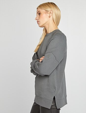 Sudadera oversize con cuello redondo
