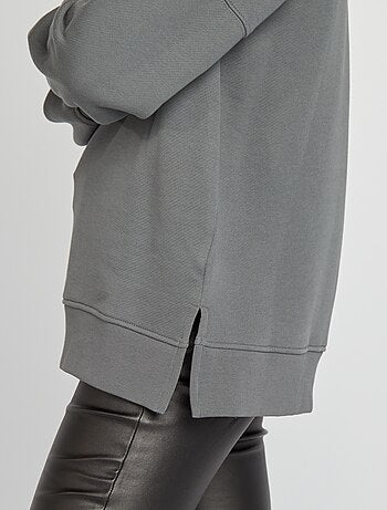 Sudadera oversize con cuello redondo