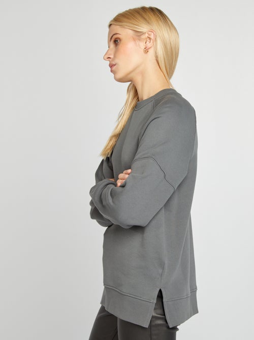 Sudadera oversize con cuello redondo - Kiabi