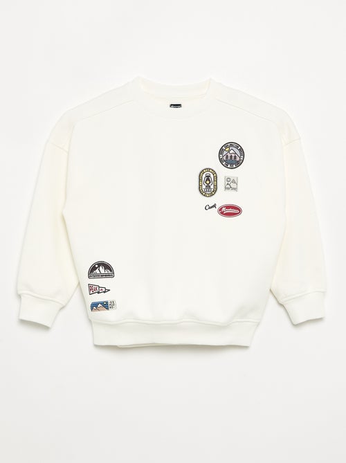 Sudadera oversize con múltiples parches - Kiabi