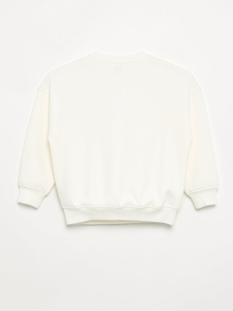 Sudadera oversize con múltiples parches Blanco - Kiabi
