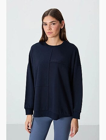Sudadera oversize de cuello redondo tommy